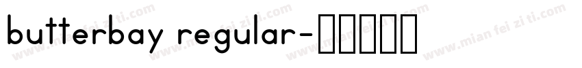butterbay regular字体转换